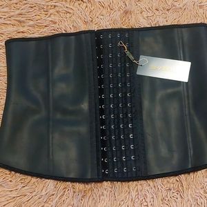 Black waist trainer corset.